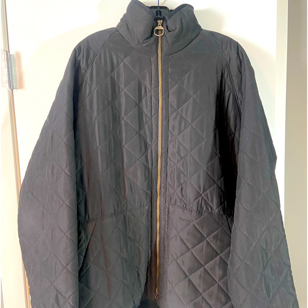Barbour Men’s Black Quilted fleece lined coat